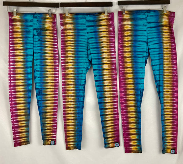 Ladies Earth/Jewel Tones Tie-Dyed Leggings, S