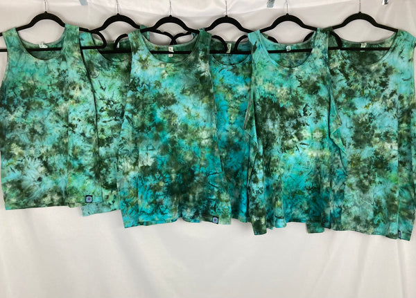 Adult Green Crush Ice-dyed Tank, S & M