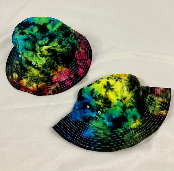 Adult Multi-Colored Tie-dyed Bucket Hats