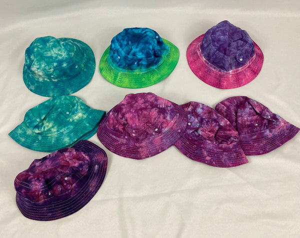 Youth Multi-Colored Tie-dyed Bucket Hats