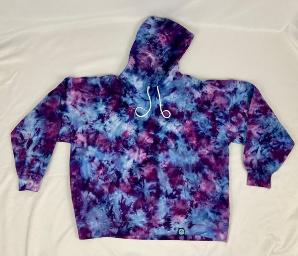 Adult Purple Ice-Dyed Pullover Hoodie, 2XL