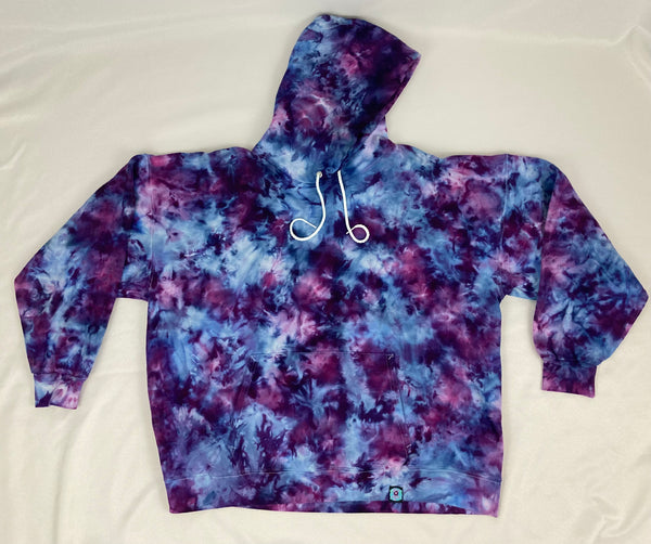 Adult Purple Ice-Dyed Pullover Hoodie, 2XL