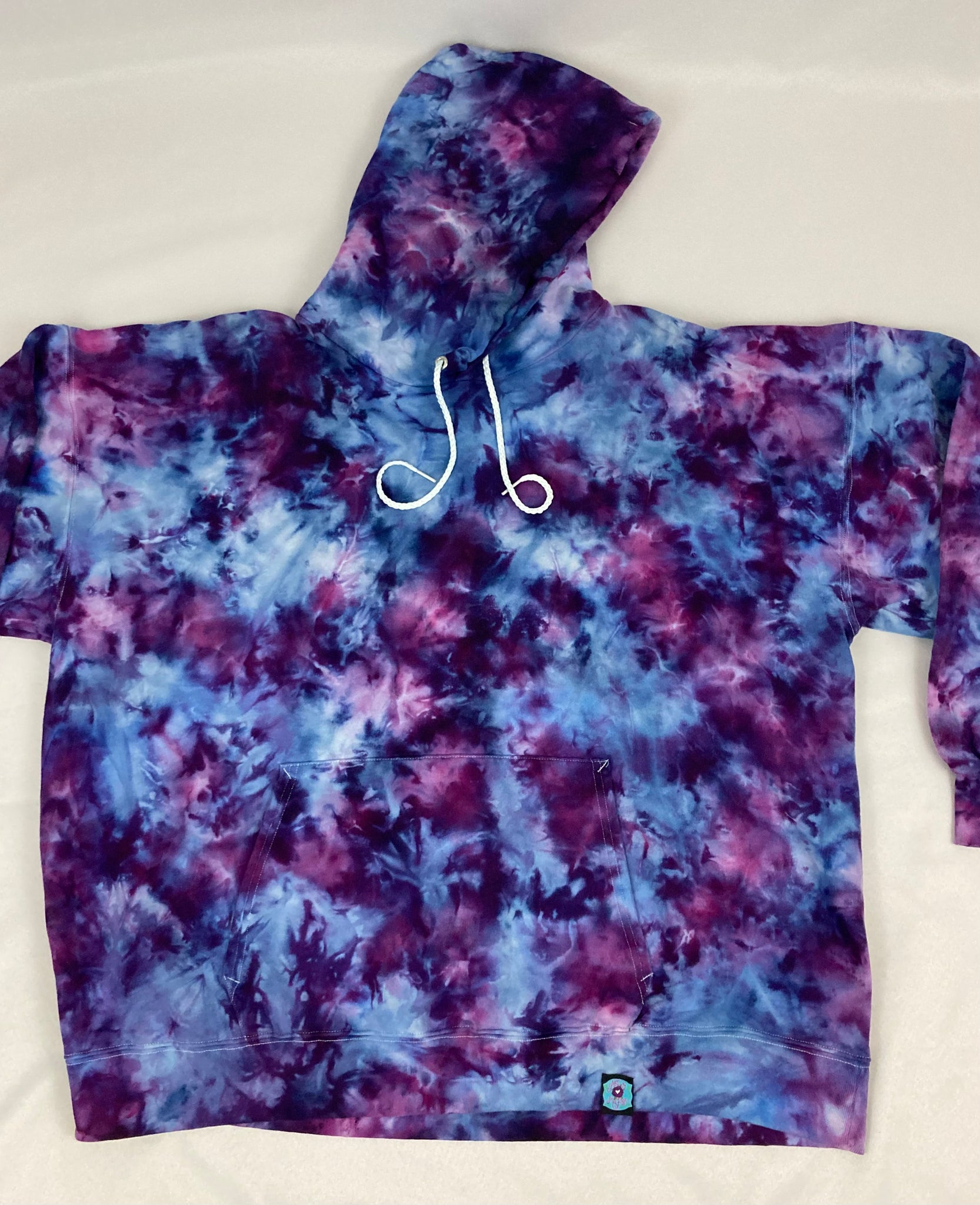 Adult Purple Ice-Dyed Pullover Hoodie, 2XL