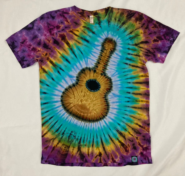 Adult Earthy Guitar Tie-Dyed Tee, M