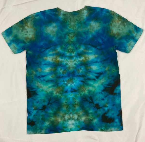 Adult Sea Green Mandala Ice-Dyed Tee, L