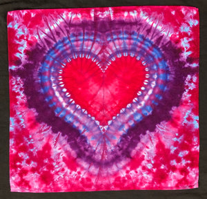Red/Purple Heart Ice-Dyed Bandana