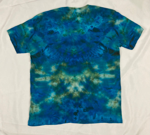 Adult Sea Green Mandala Ice-Dyed Tee, XL