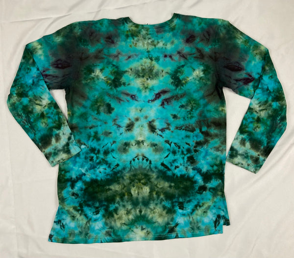 Adult Earthtone Mandala Ice-Dyed Longsleeve Tee, XL