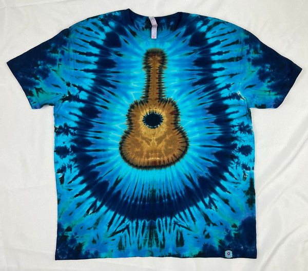 Adult Blues Guitar Tie-Dyed Tee, 2X