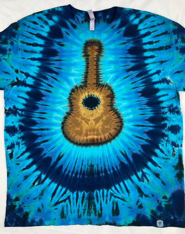 Adult Blues Guitar Tie-Dyed Tee, 2X
