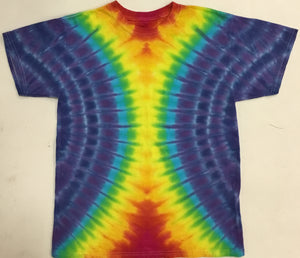 Kids Rainbow Hourglass Tie-Dyed Tee, Youth L