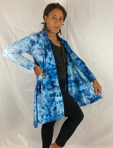 Women’s Blue Ice-dyed Half Moon Jacket, M