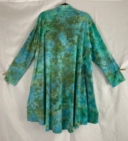 Women’s Green Ice-dyed Half Moon Jacket, 2XL
