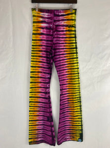 Ladies Pink Sunrise Tie-Dyed Yoga Pants, L