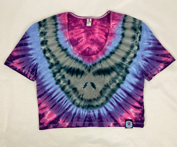 Women’s Pink/Purple SYF Tie-Dyed S/S Crop Top, L