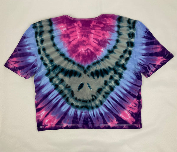 Women’s Pink/Purple SYF Tie-Dyed S/S Crop Top, L