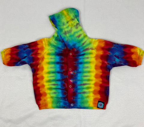 Baby Rainbow Striped Tie-dyed Jacket, 18M