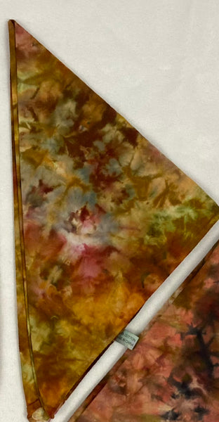 Golden/Rust Brown Ice-Dyed Bandanas