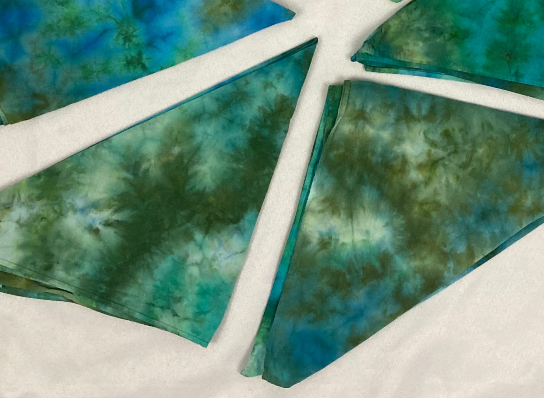 Green Tones Ice-Dyed Bandanas