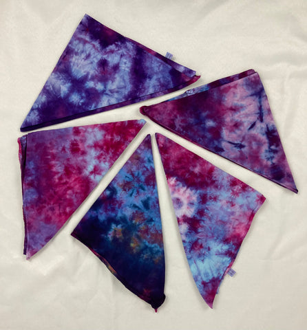 Purple Tones Ice-Dyed Bandanas