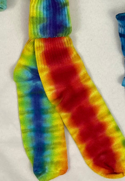 Adult Multi-Color Ice/Tie-Dyed Bamboo Socks, 9-11