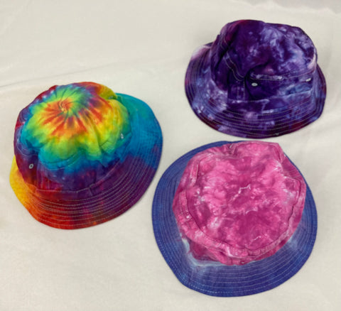 Youth Multi-Colored Tie-dyed Bucket Hats