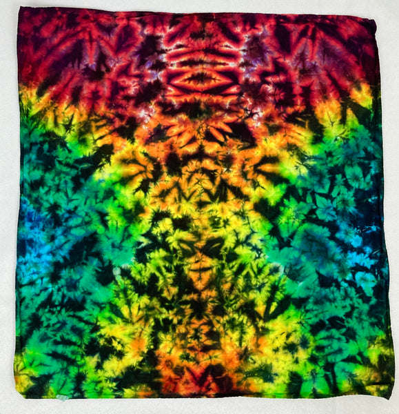 Rainbow Black Crush Tie-Dyed Bandana