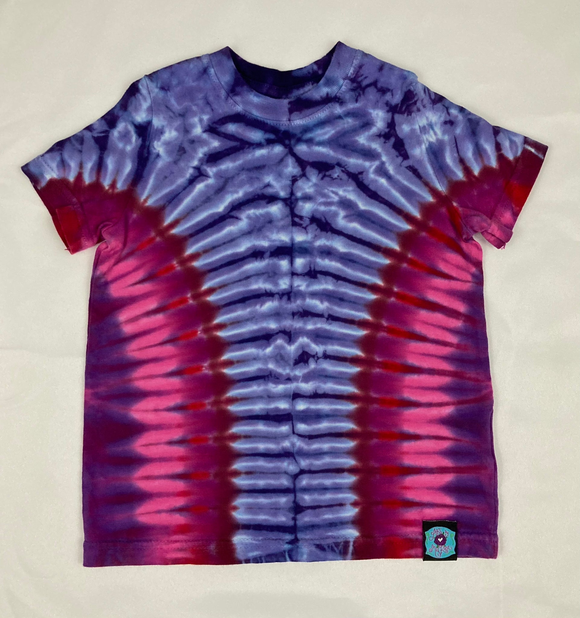 Toddler Pink/Purple Zipper Tie-Dyed Tee, 3T