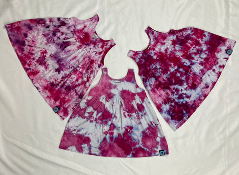 Toddler Pink Crush Ice-Dyed Short Dresses, 4T