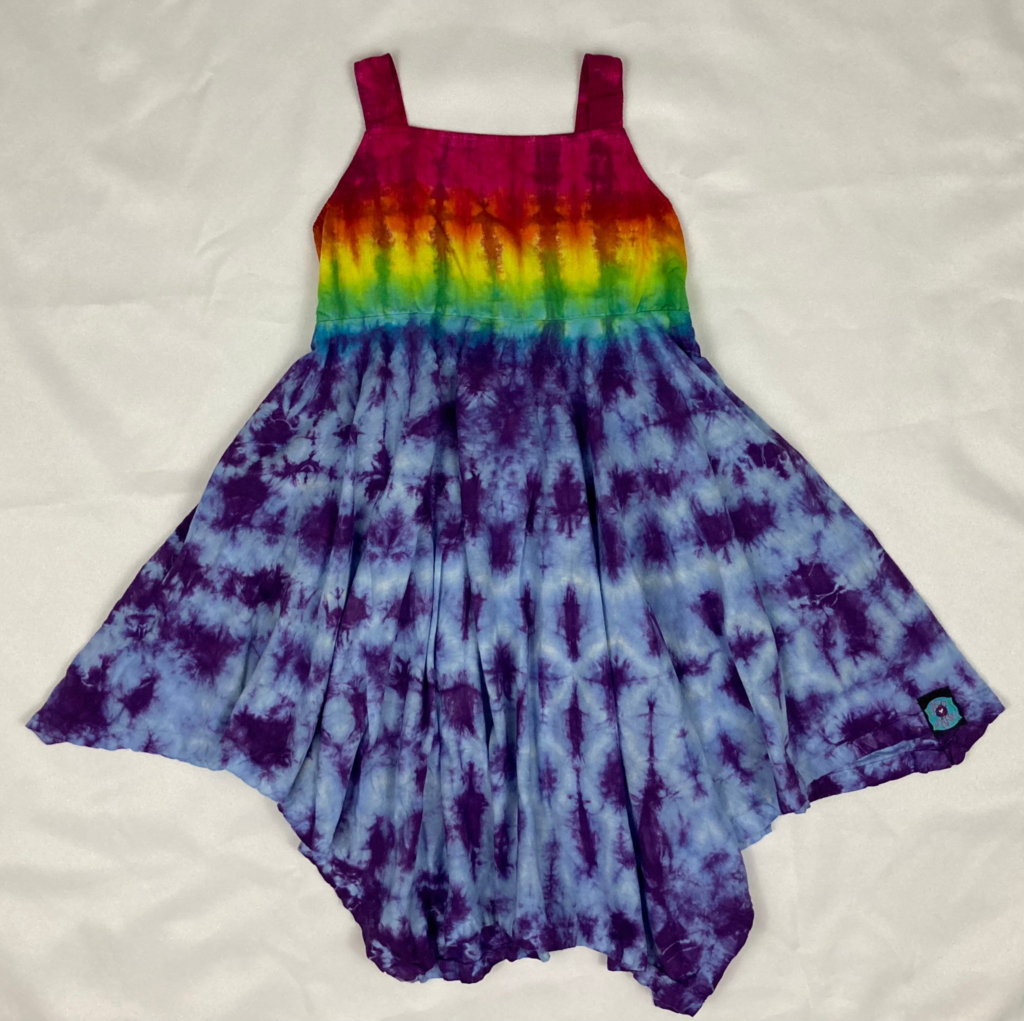 Youth Purple/Rainbow Tie-Dyed Fairy Dress, 6