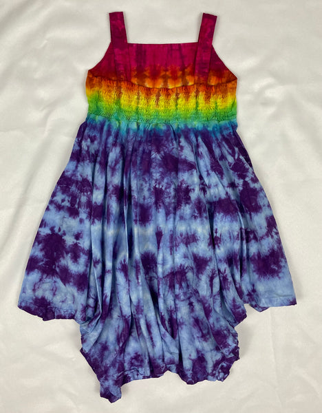 Youth Purple/Rainbow Tie-Dyed Fairy Dress, 6