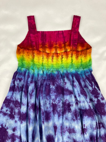 Youth Purple/Rainbow Tie-Dyed Fairy Dress, 6