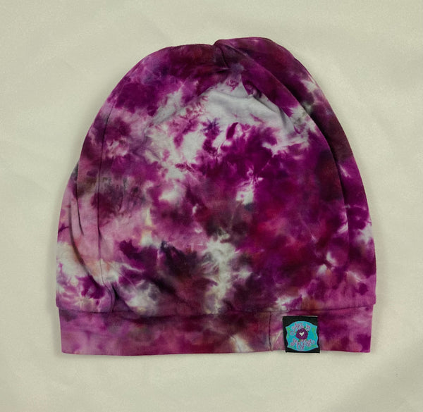 Pink Ice-Dyed Slouchy Beanie - Small (youth 12)