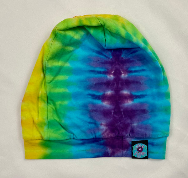 Rainbow Tie-Dyed Slouchy Beanie - Small (youth 12)