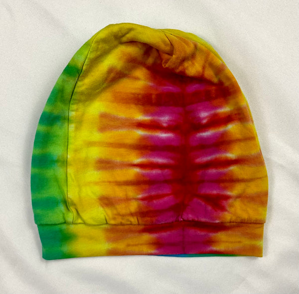 Rainbow Tie-Dyed Slouchy Beanie - Small (youth 12)