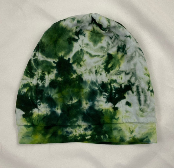 Green Ice-Dyed Slouchy Beanie - Medium (average Adult)
