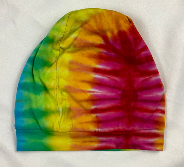 Rainbow Tie-Dyed Slouchy Beanie - Medium (average Adult)