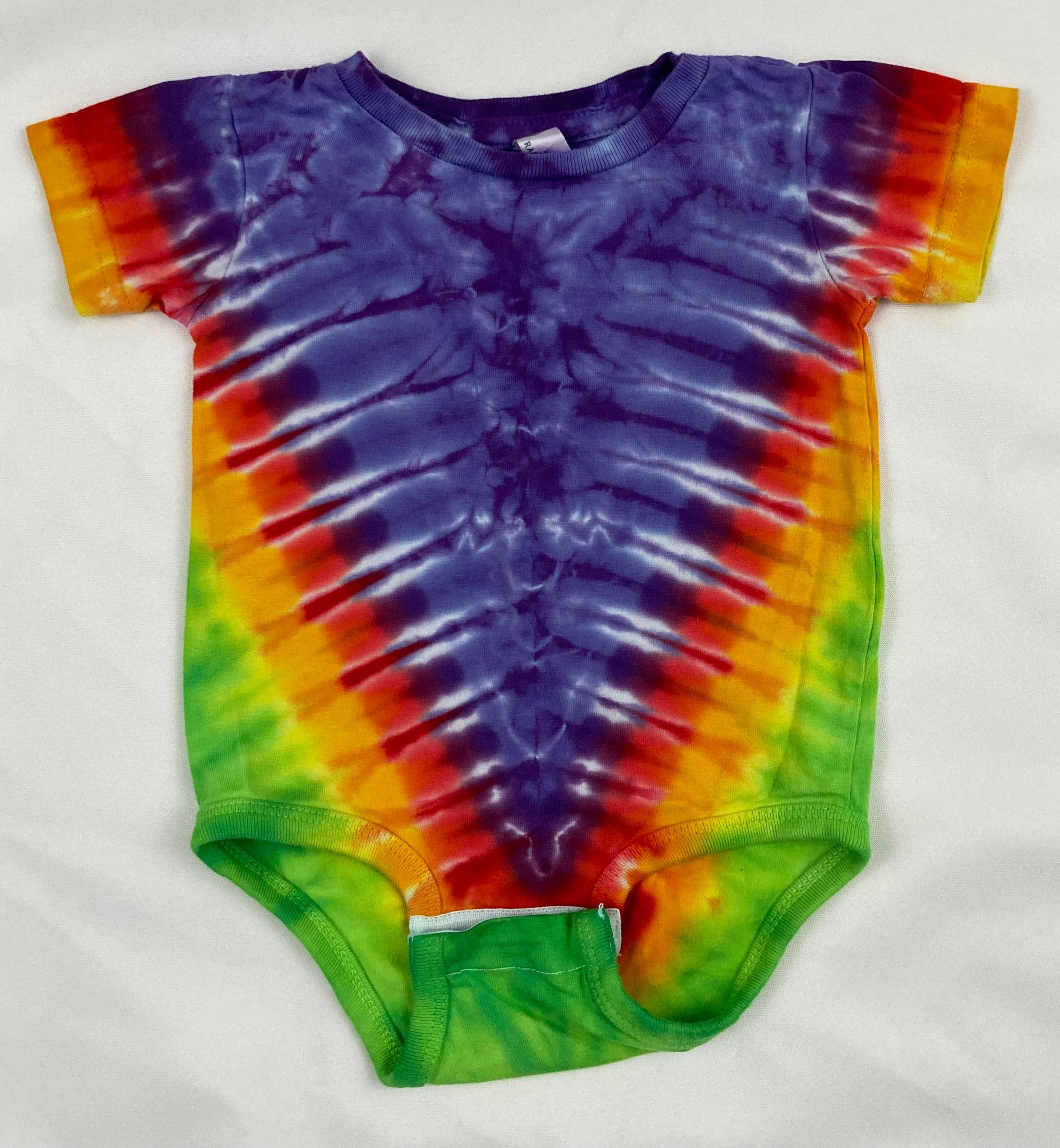 Baby Rainbow/Purple Tie-Dyed Bodysuit, 12M