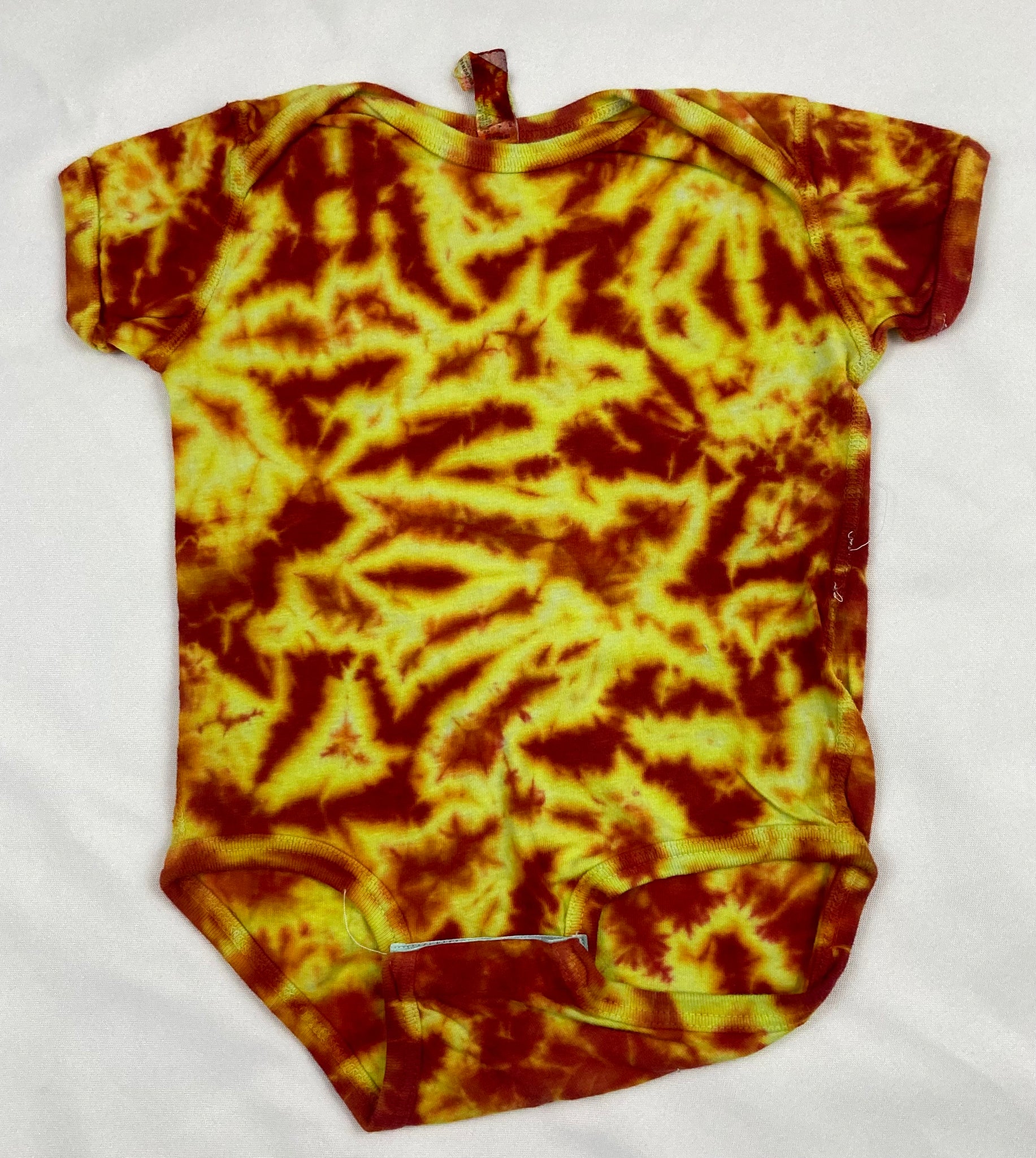 Baby Fire/Yellow Tie-Dyed Bodysuit, 18M
