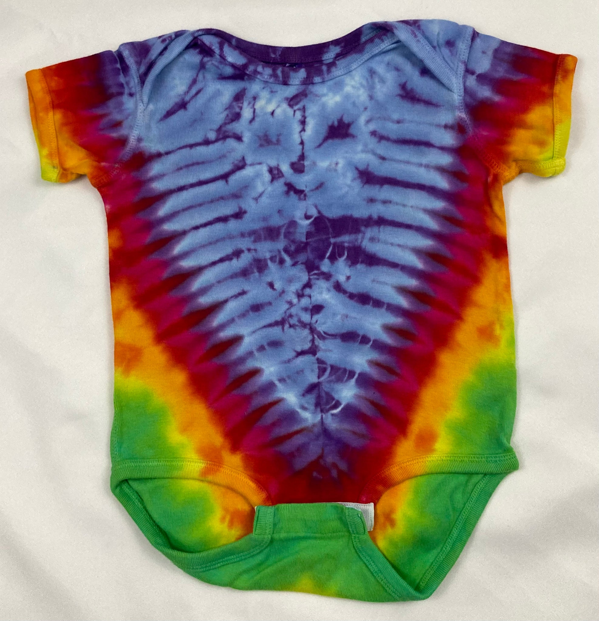 Baby Purple/Rainbow Tie-Dyed Bodysuit, 24M