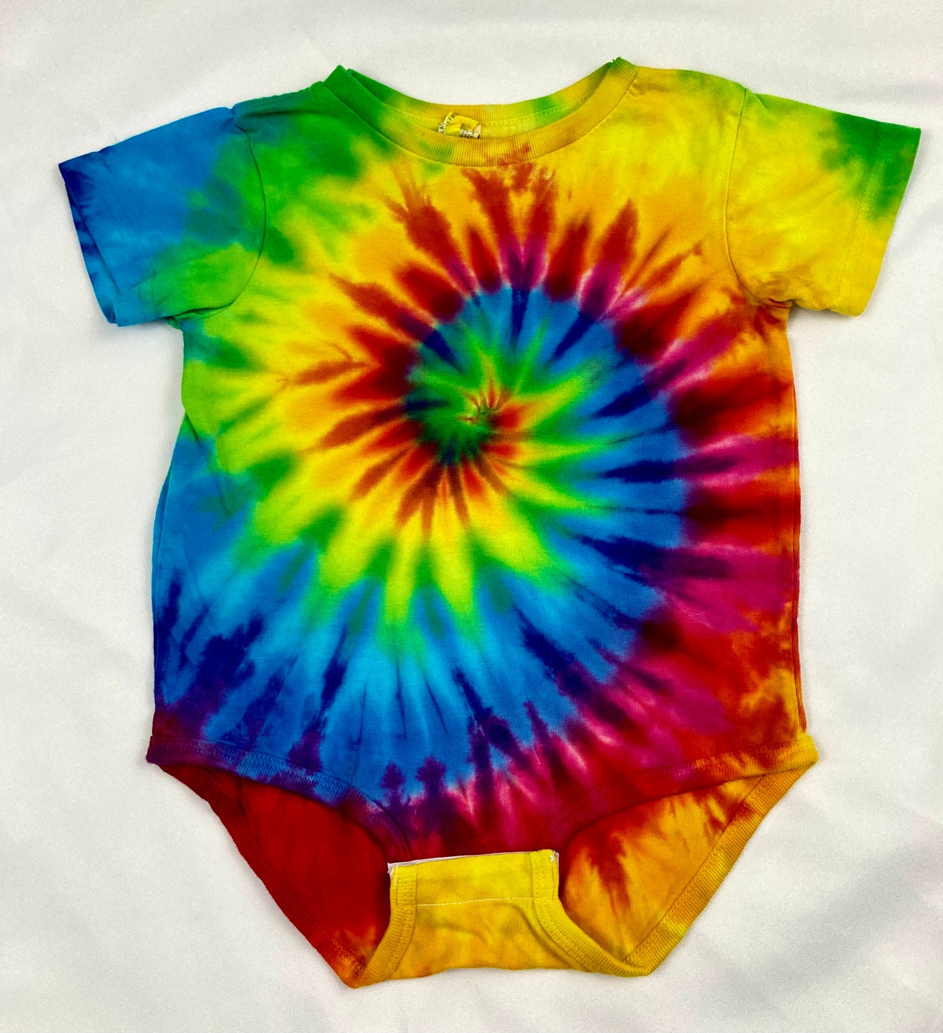Baby Rainbow Spiral Tie-Dyed Bodysuit, 24M
