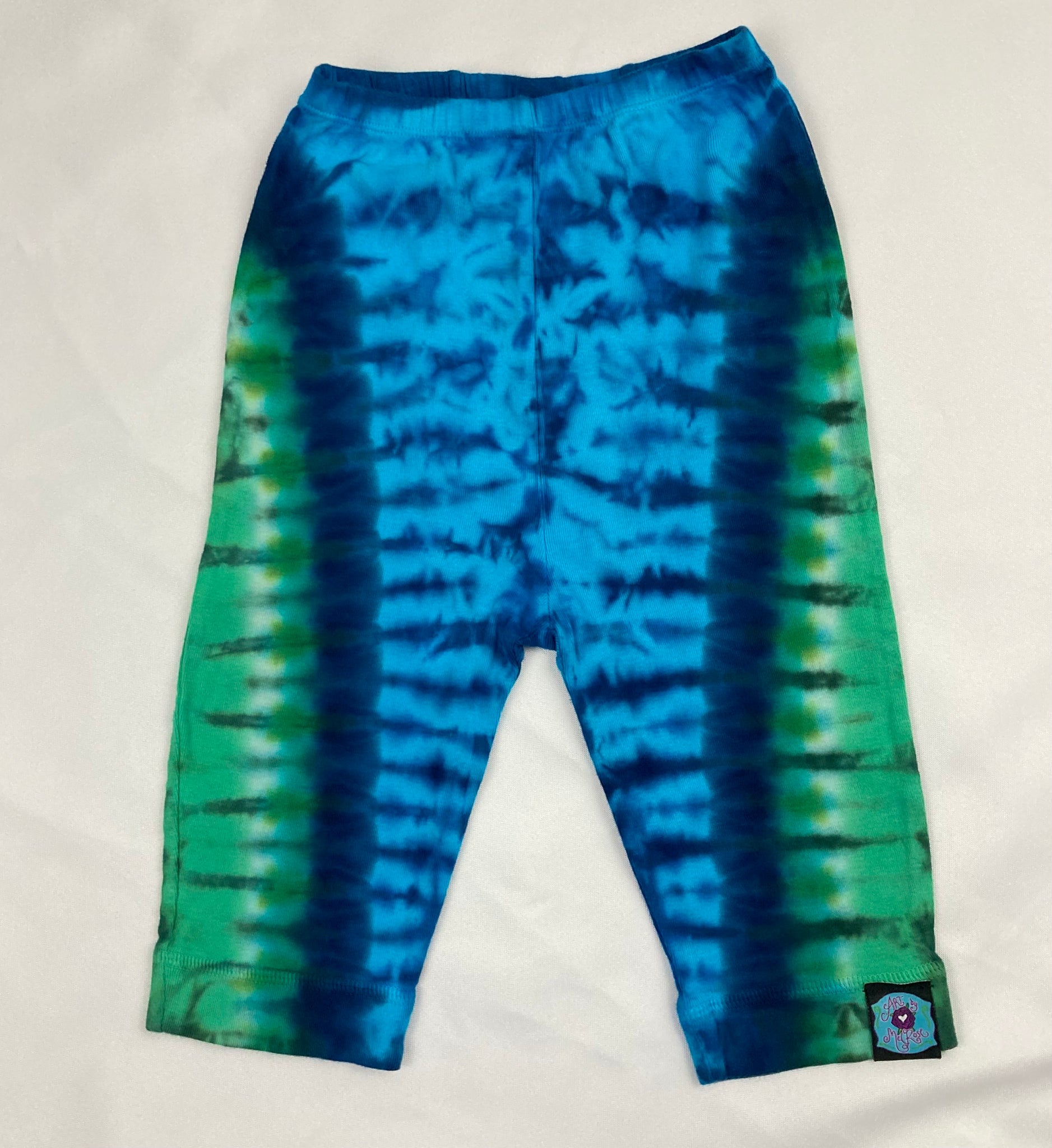 Baby Blue/Green Tie-Dyed Pants, 18M