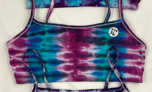 Women's Tie-dyed Bralette, size 36 (multiple options)