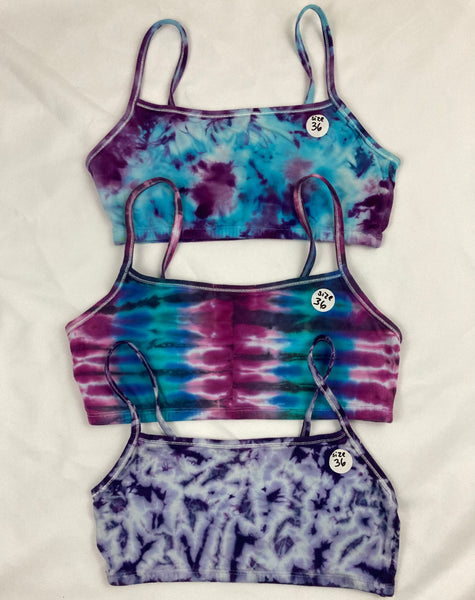 Women's Tie-dyed Bralette, size 36 (multiple options)