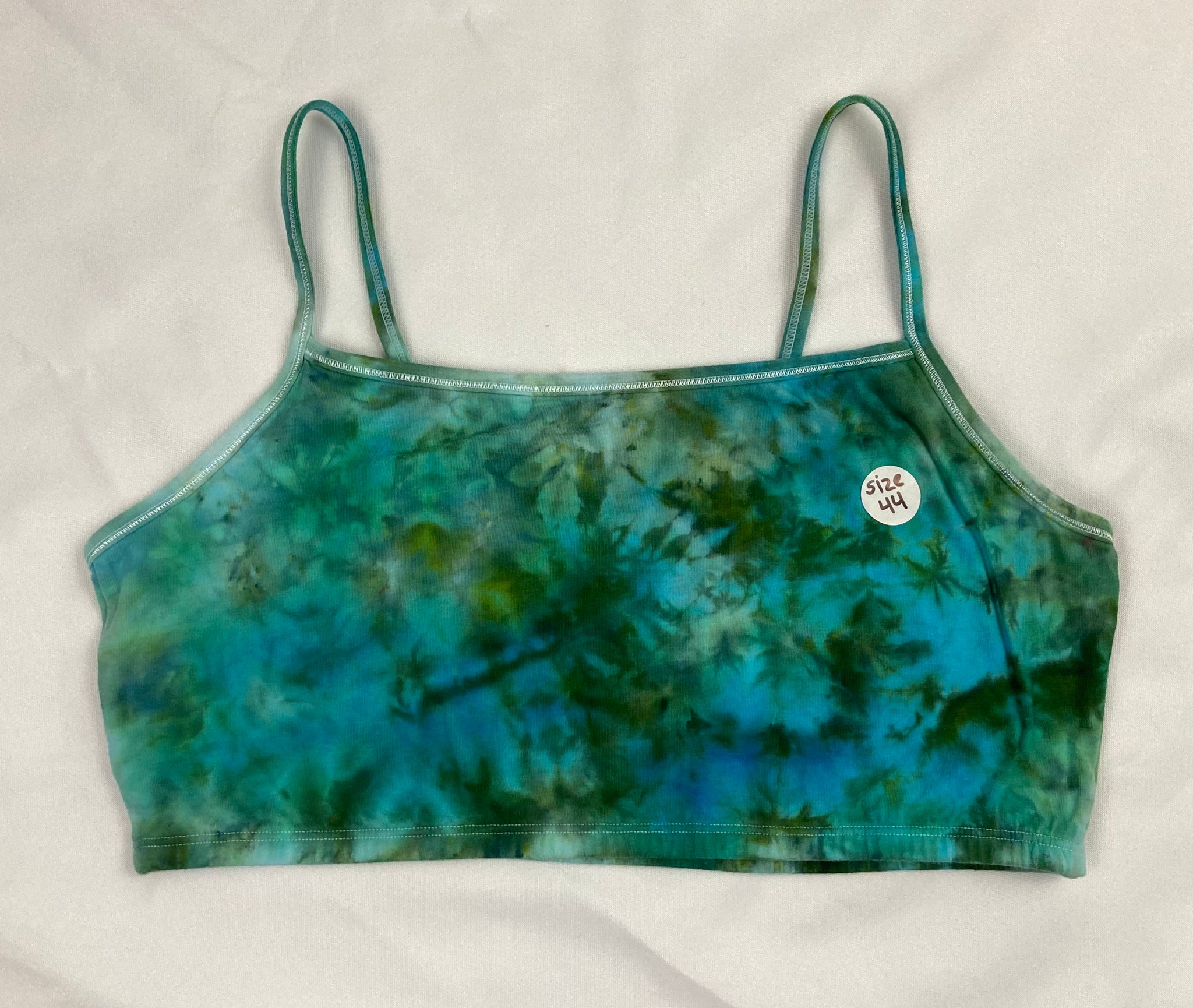Women's Green Tie-dyed Bralette, size 44