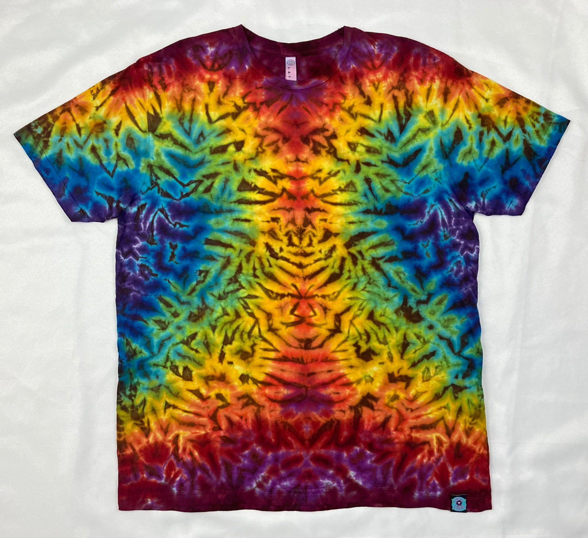 Adult Earthy Rainbow Crush Tie-Dyed Tee, XL