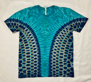 Adult Ocean Zipper Tie-Dyed Tee, L
