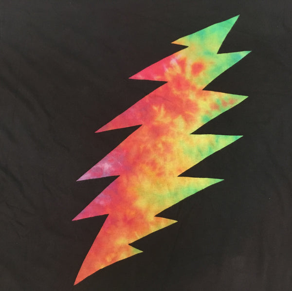 Adult Creo Bolt Rainbow/Black Tie-Dyed LS Tee, XL