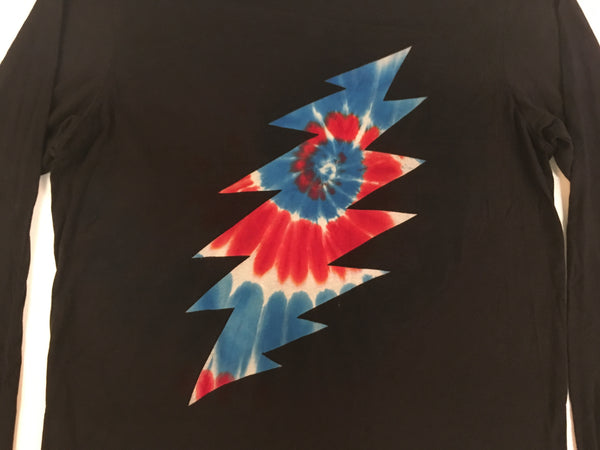 Adult Creo Bolt RWB/Black Tie-Dyed LS Tee, XL
