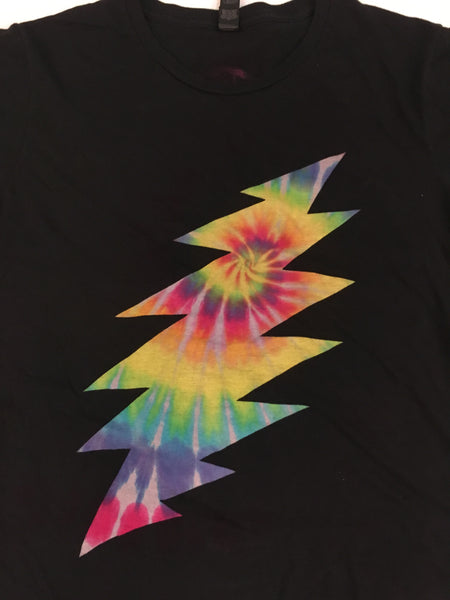 Ladies Creo Bolt Rainbow/Black Tie-Dyed Tee, L